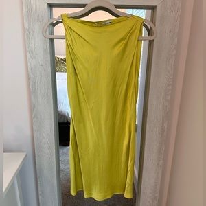 Chartreuse Silky Zara Dress